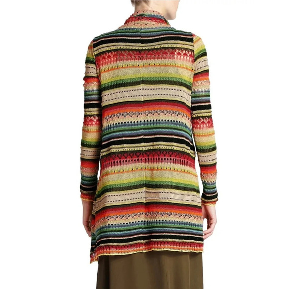 POLO Ralph Lauren Draped Cardigan Sweater Bright Serape Preppy Bohemian Small - Picture 2 of 14